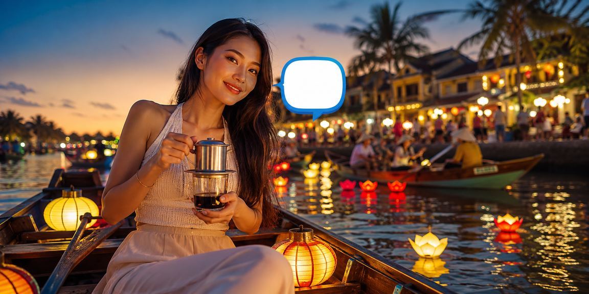 Người dùng Hội An theo dõi kèo bóng rổ tại quán cà phê buổi sáng